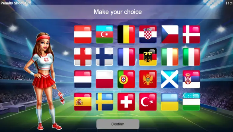Página principal: breve resumen sobre el juego Penalty Shoot Out 